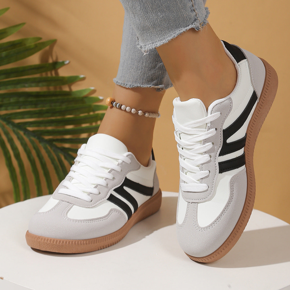 Retro Suede Trainers with Everyday Support