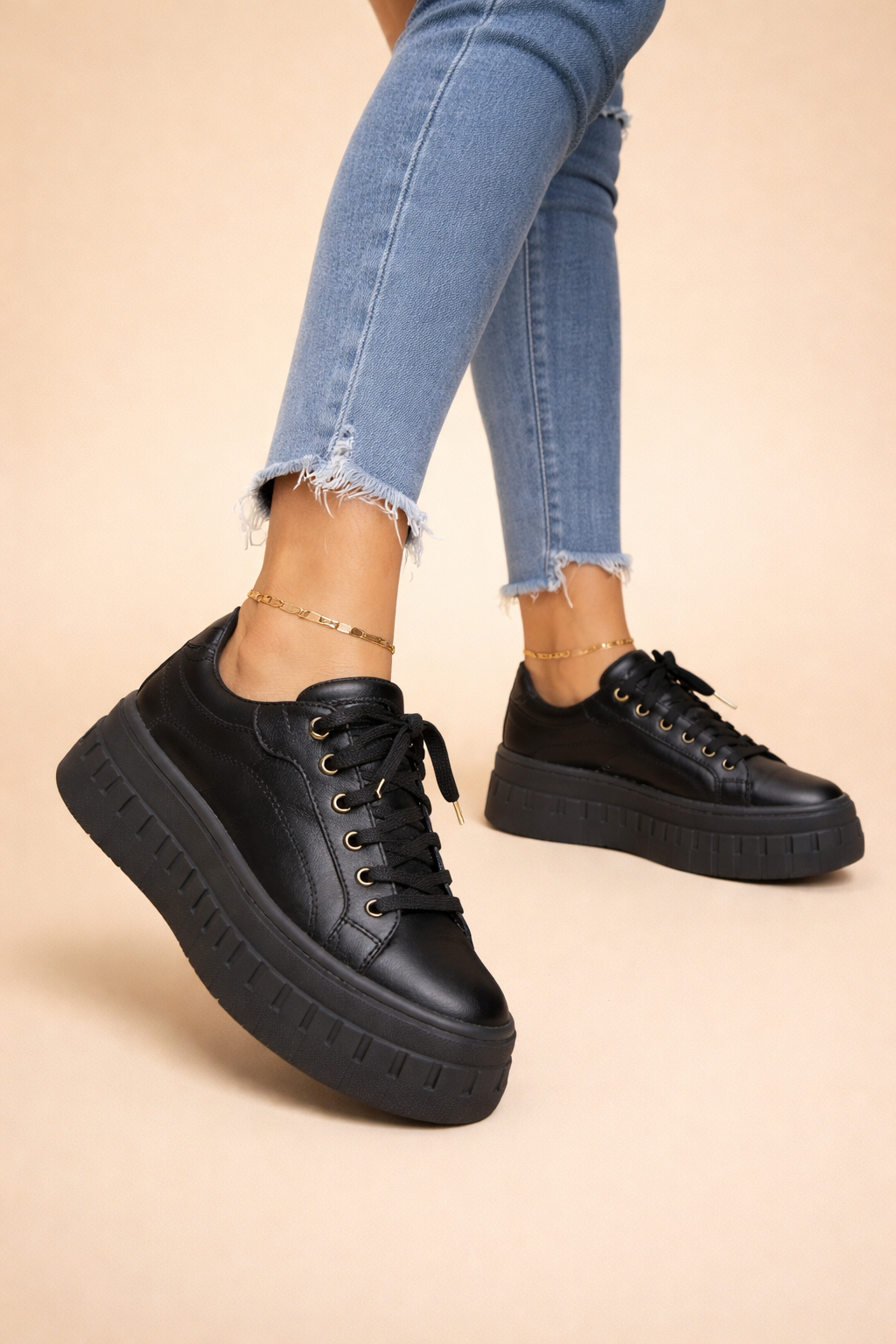 Women's Platform Sneakers with Cushioned Sole