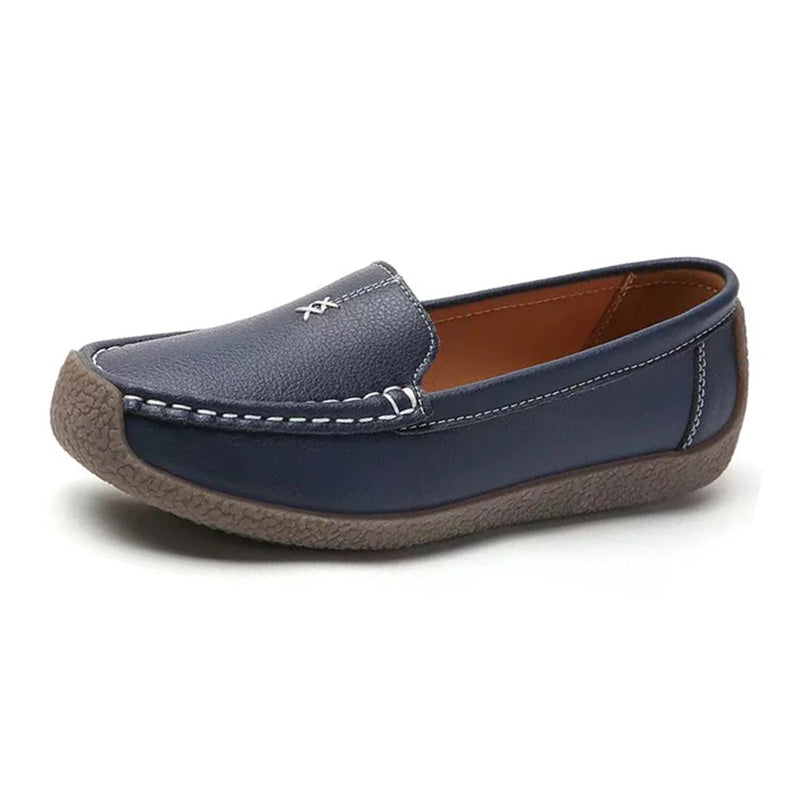 Women's Supportive Leather Loafers | Wide Fit Slip-On Comfort