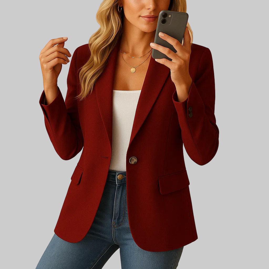 Women's Stretch Single-Breasted Tailored Blazer