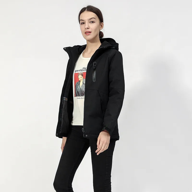 USB Heated Hooded Jacket for Cold Days