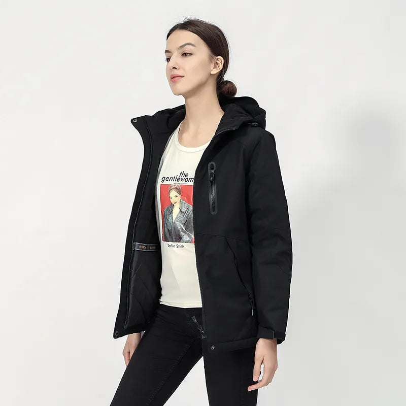 USB Heated Hooded Jacket for Cold Days