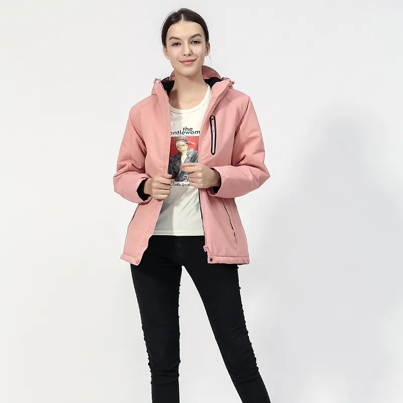 USB Heated Hooded Jacket for Cold Days