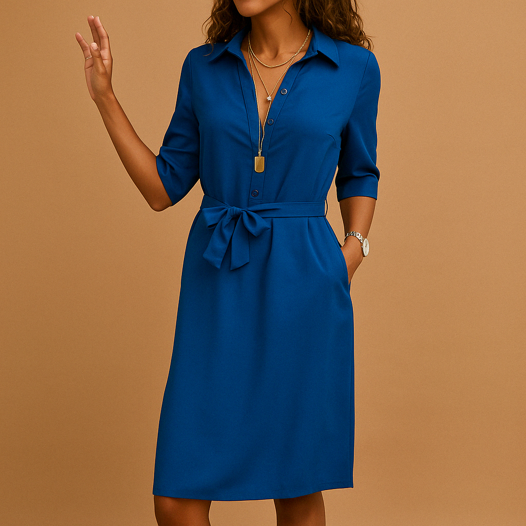 Flattering Midi Dress for Work and Evening Wear