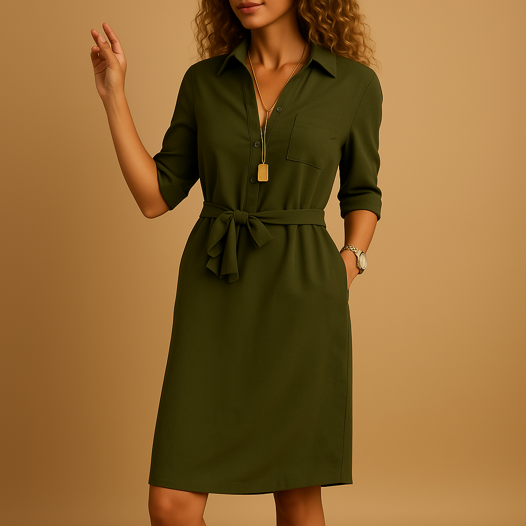 Flattering Midi Dress for Work and Evening Wear
