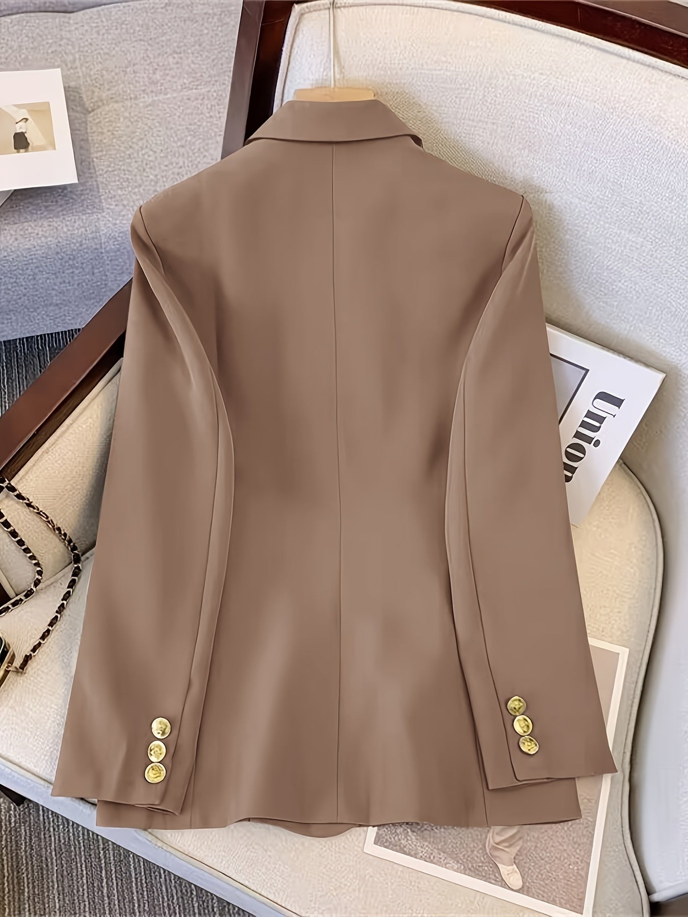 Double-Breasted Structured Blazer