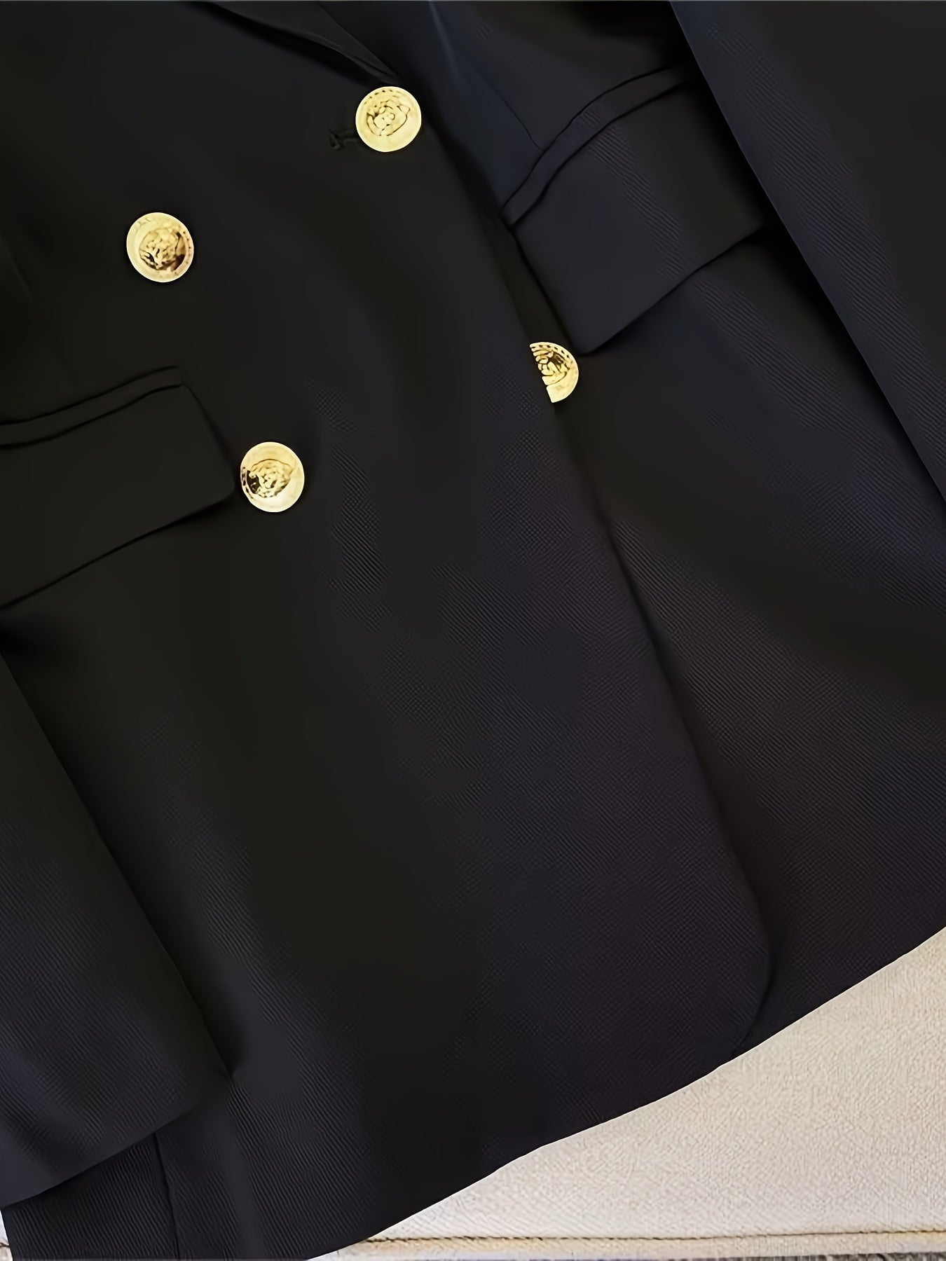 Double-Breasted Structured Blazer