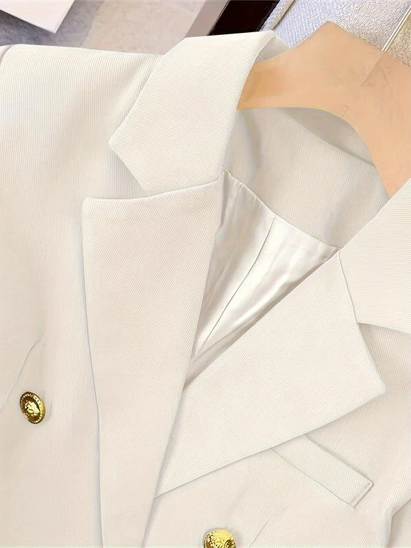 Double-Breasted Structured Blazer