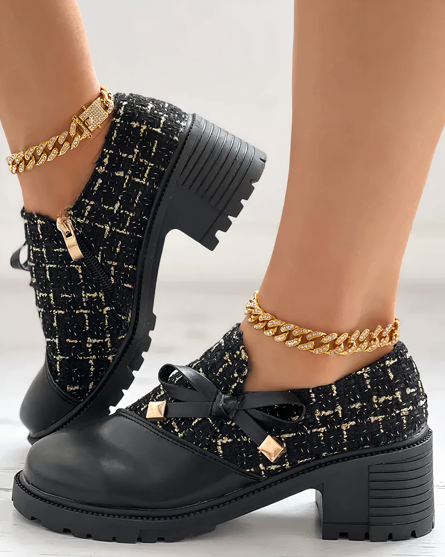 Elegant Block Heel Loafers