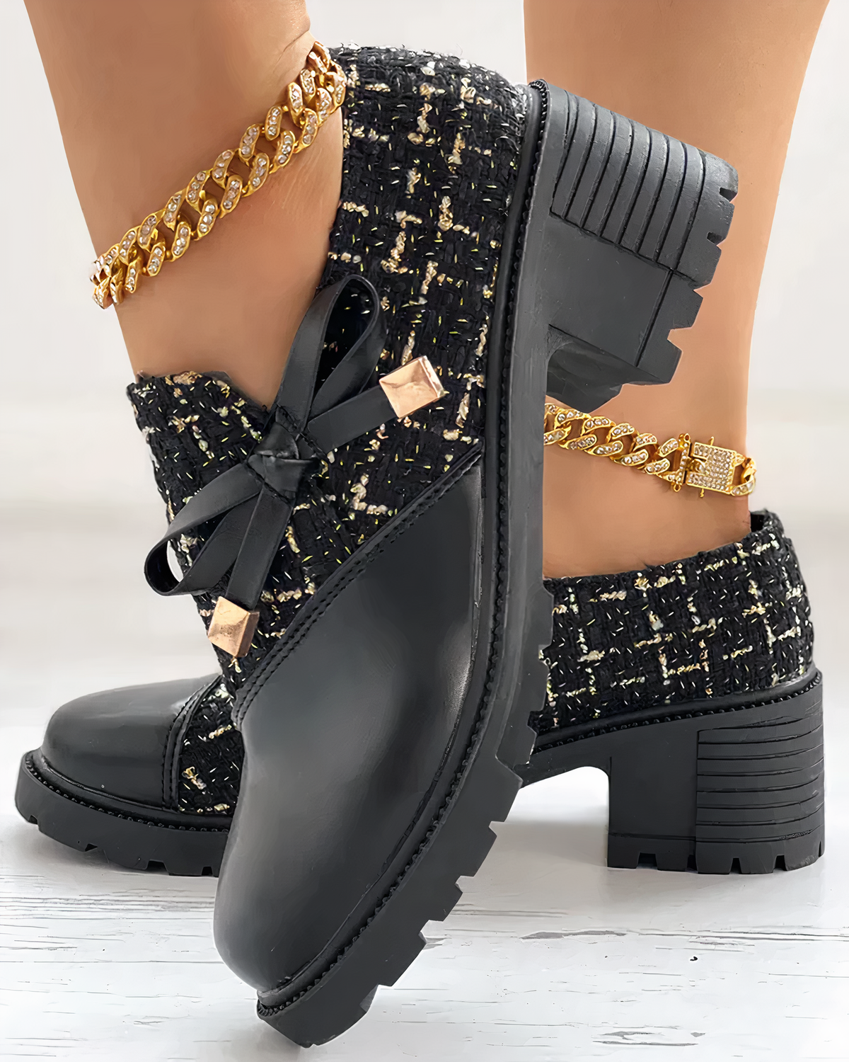 Elegant Block Heel Loafers