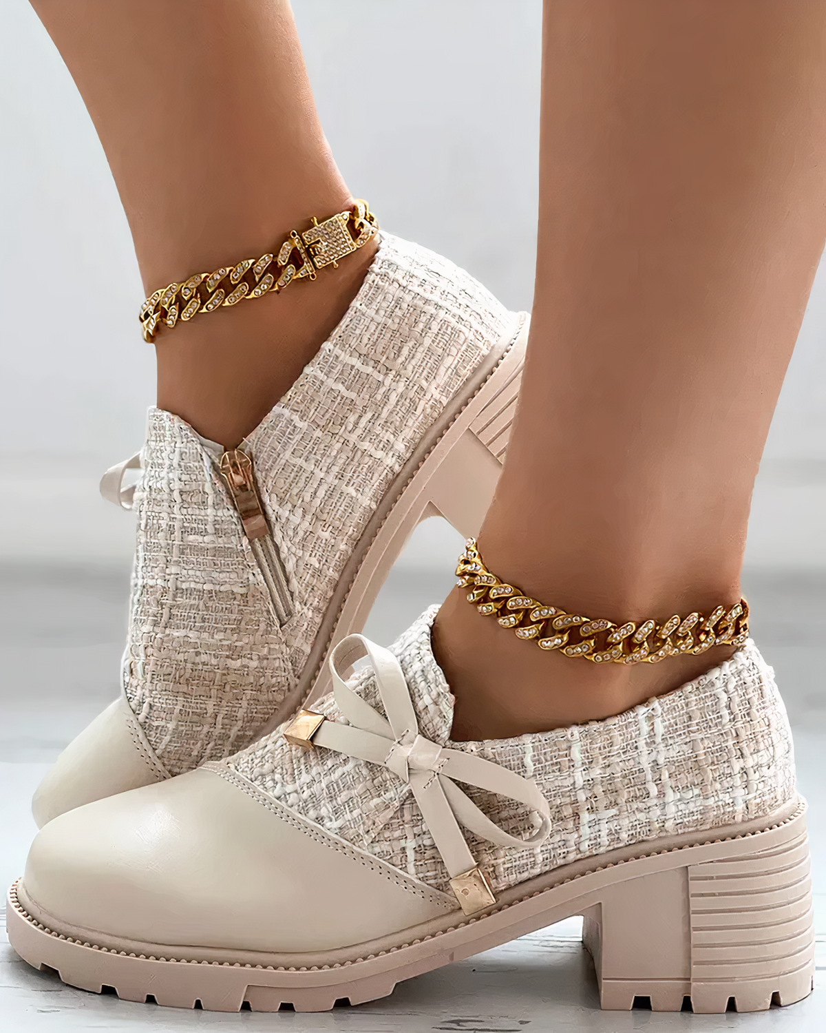 Elegant Block Heel Loafers