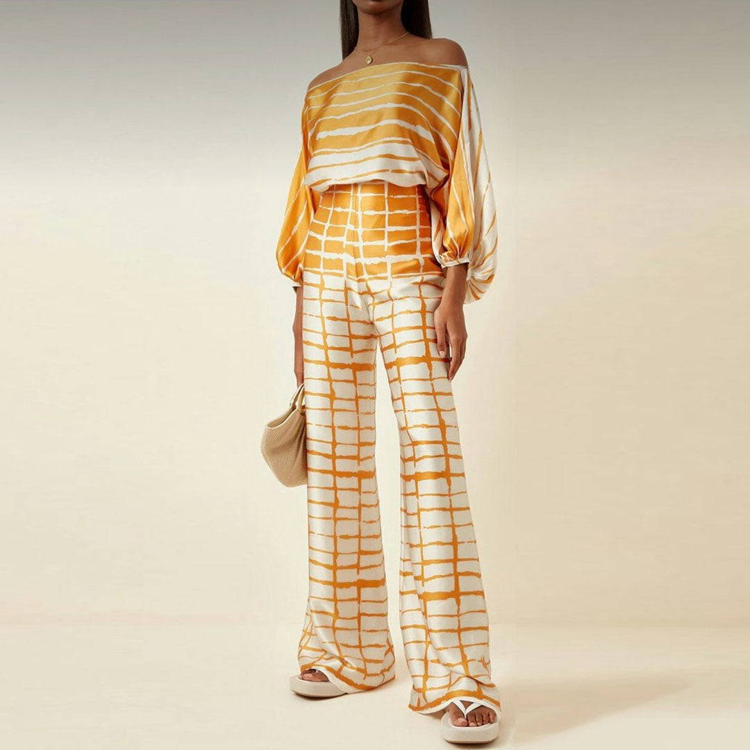 Women's Off-Shoulder Summer Two-Piece Set