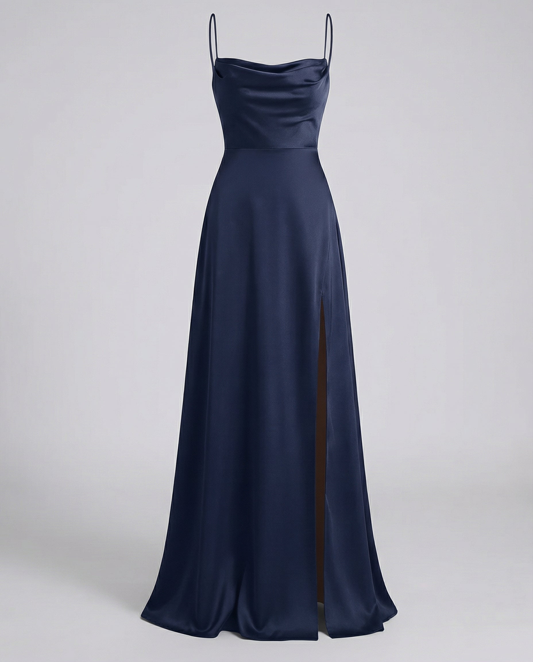Sleeveless Satin Maxi Dress with Braided Back