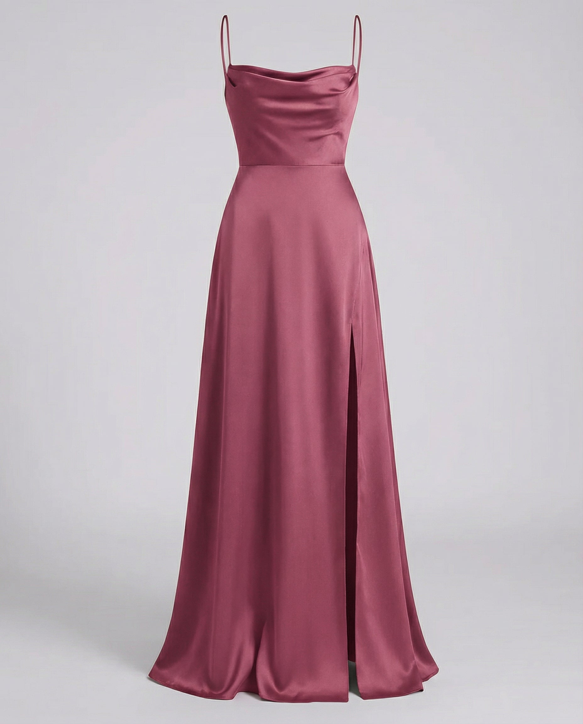 Sleeveless Satin Maxi Dress with Braided Back