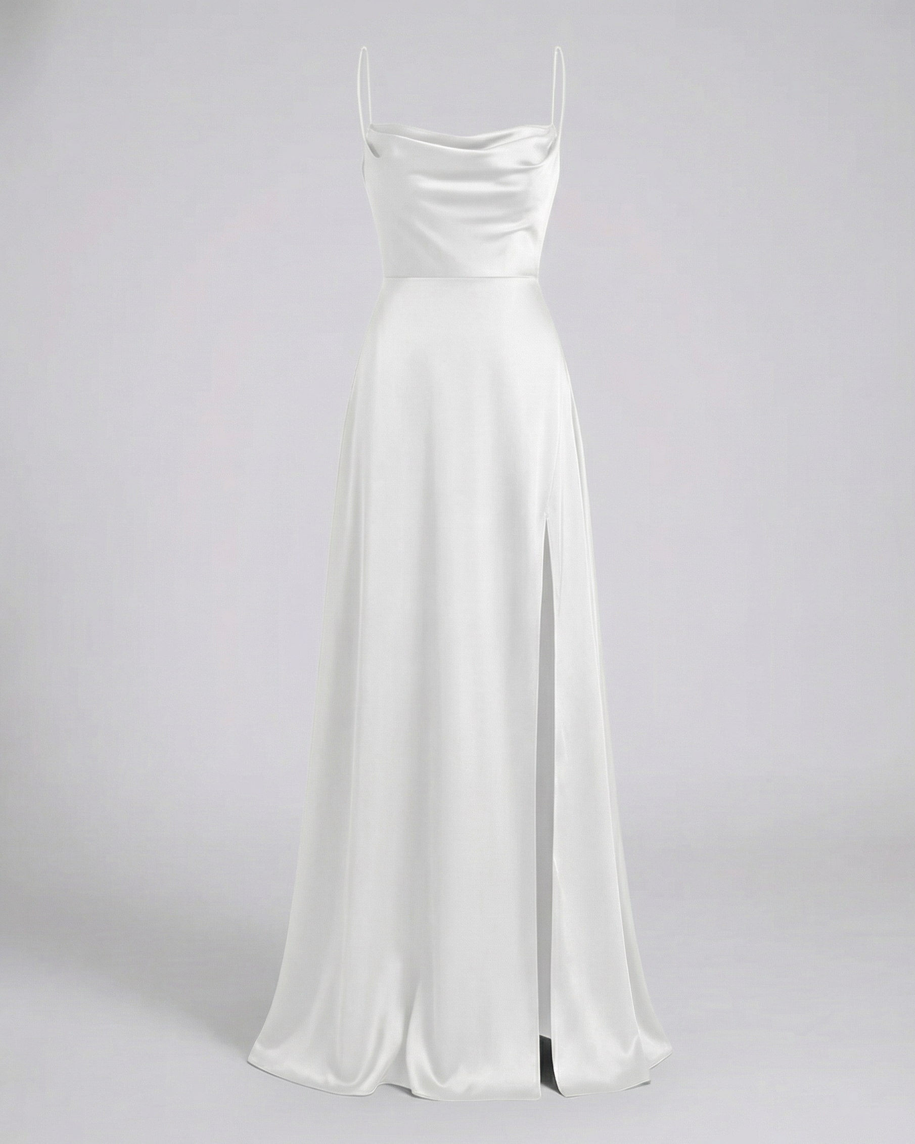 Sleeveless Satin Maxi Dress with Braided Back