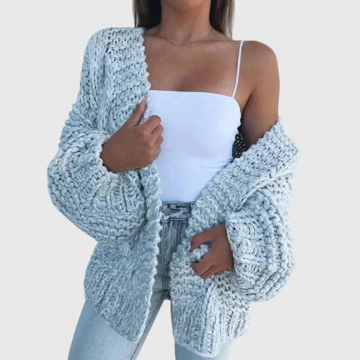 Solène Chunky Knit Open Cardigan