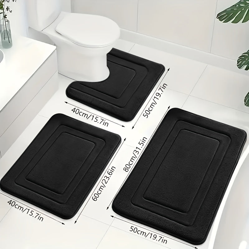 Luxe Memory Foam Bath Mat Set