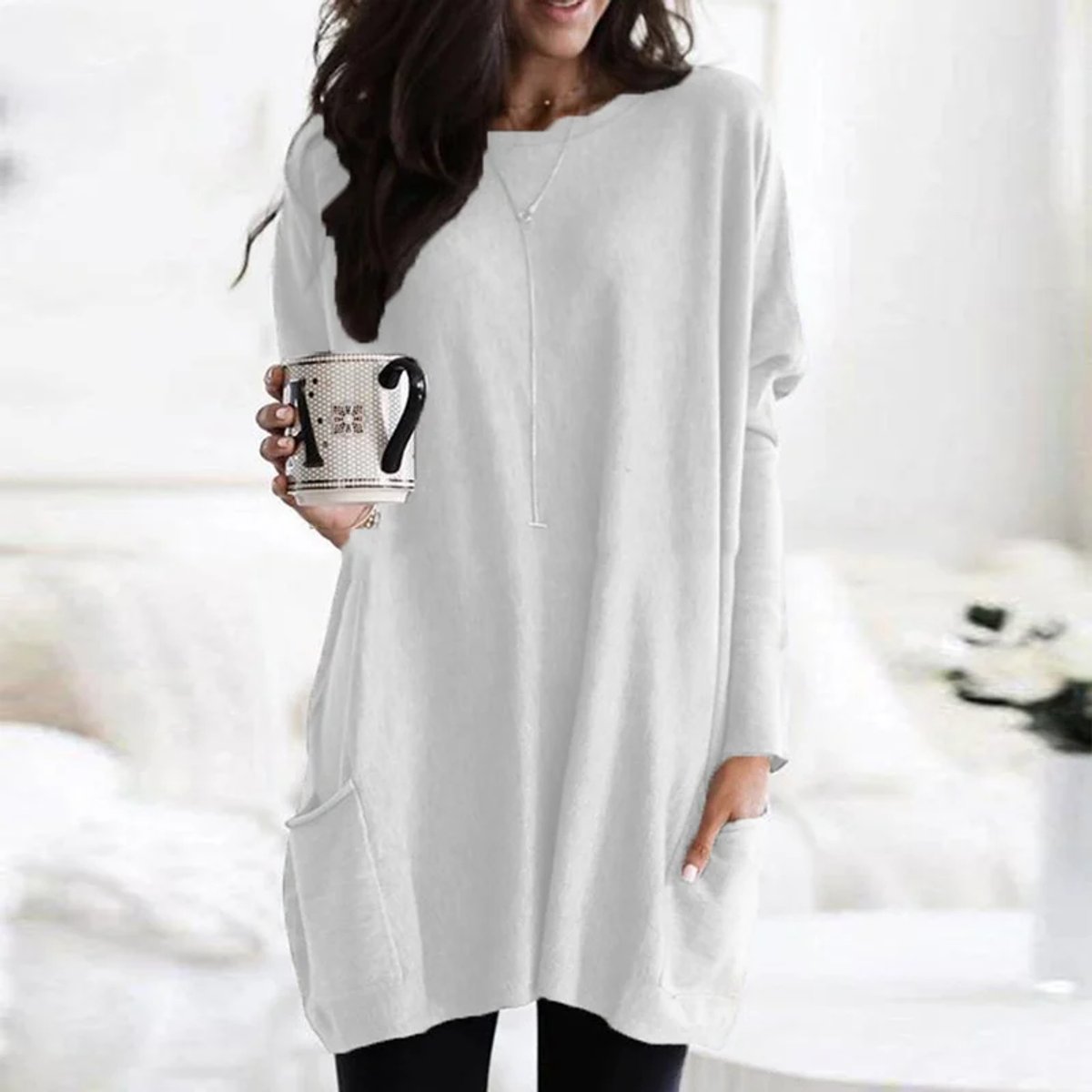 Aurelia Oversized Pocket Tunic Sweater