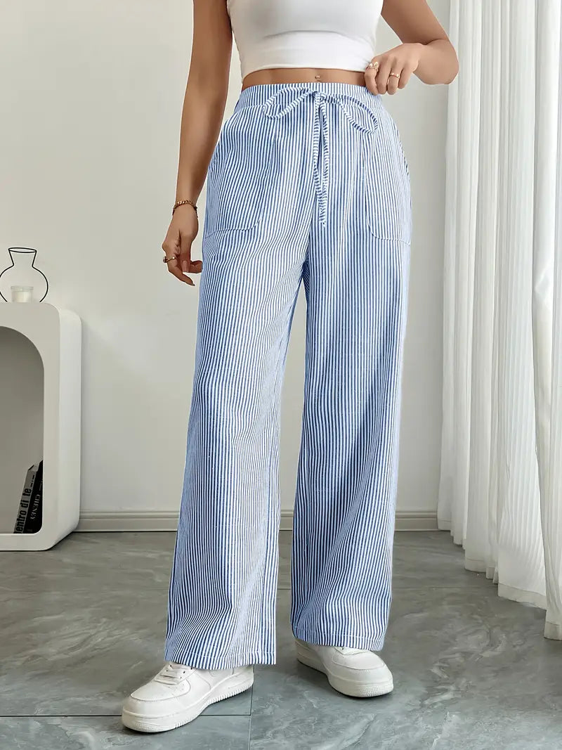 Linda Striped Straight Leg Pants