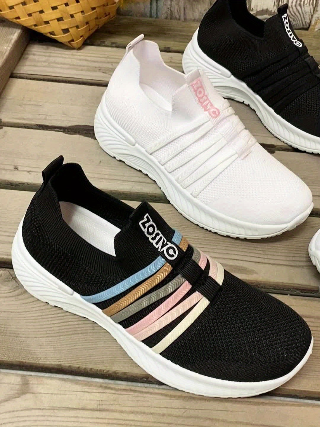 Women's Slip-On Walking Shoes with Cushioned Sole