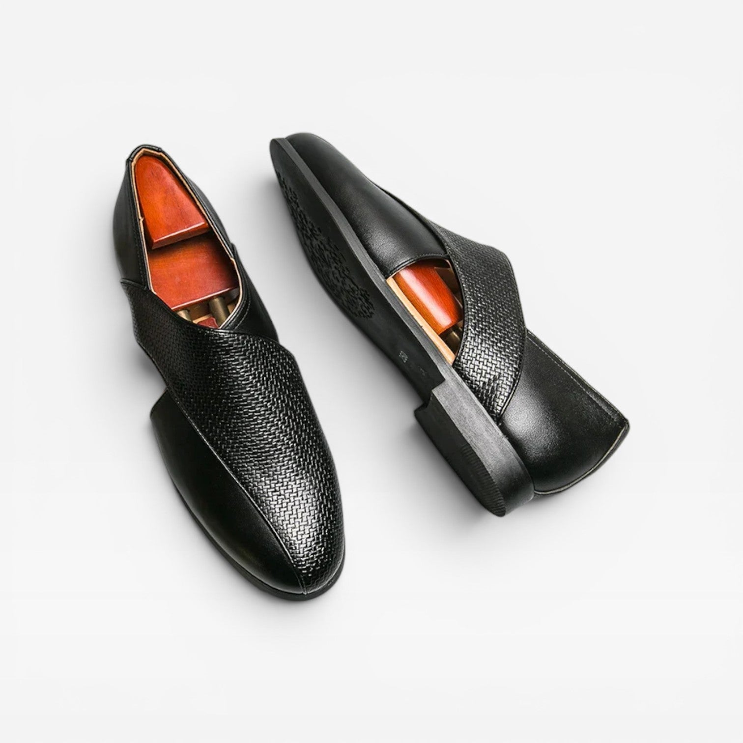 Cross Strap Genuine Leather Loafers