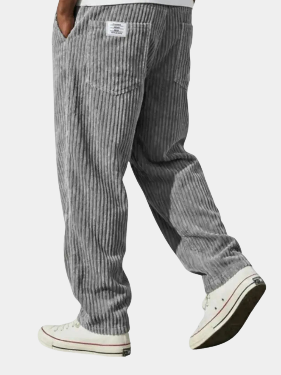 Faren Textured Drawstring Corduroy Trousers