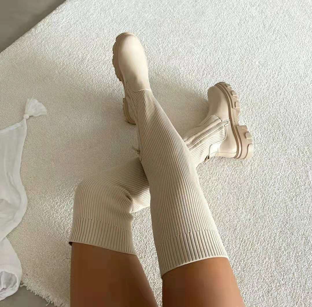 Elegant Two-Tone Ankle Boots