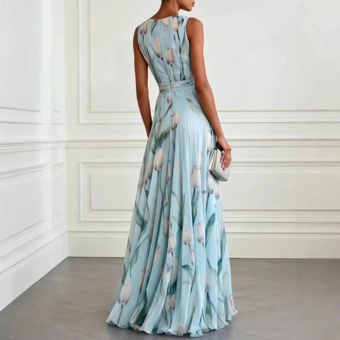 Agathe Women's Flowing Maxi Dress in Bold Colors