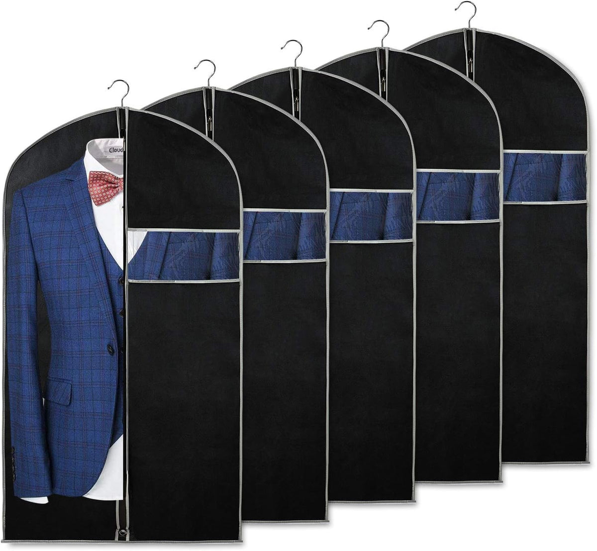 10-Pack Breathable Garment Covers With Window