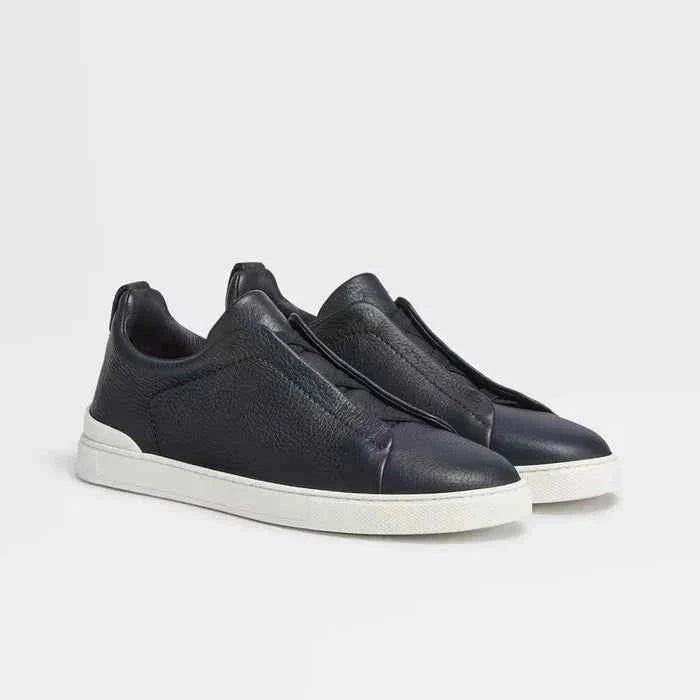 Leather-Look Lace-Up Sneakers for Daily Wear