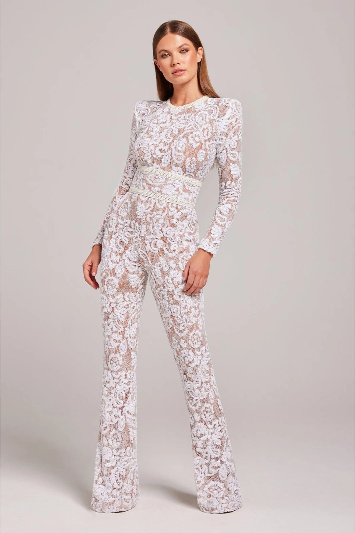 Sleek Fitted Stretch Crew Neck Bodysuit
