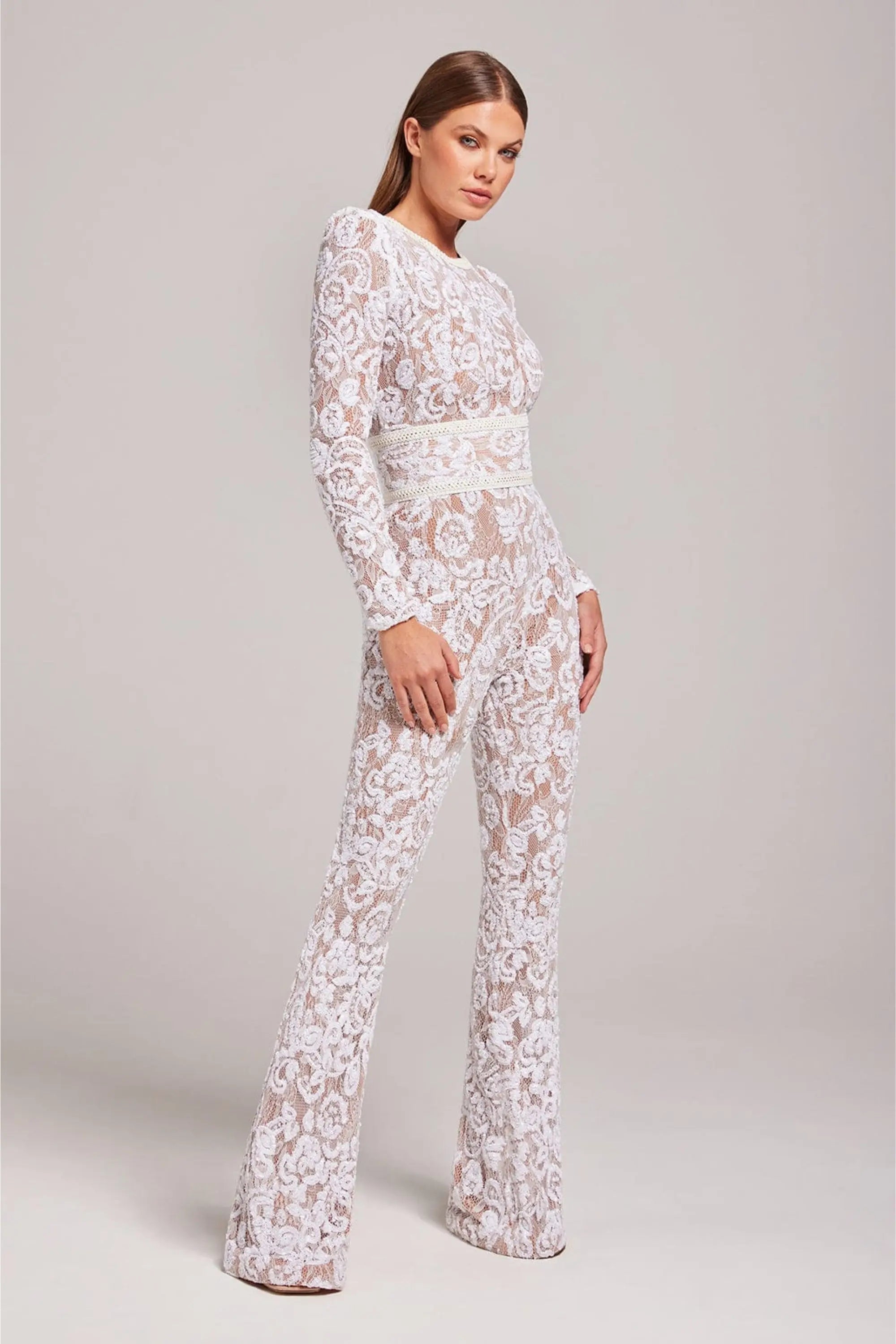 Sleek Fitted Stretch Crew Neck Bodysuit