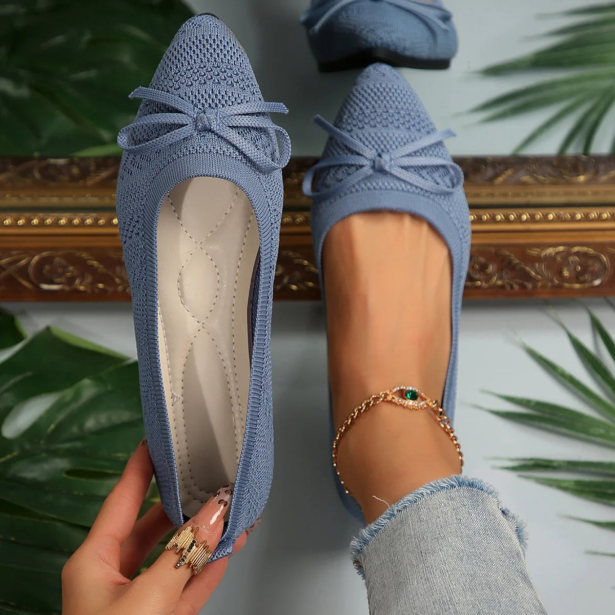 Pointy Toe Slip-On Ballet Flats