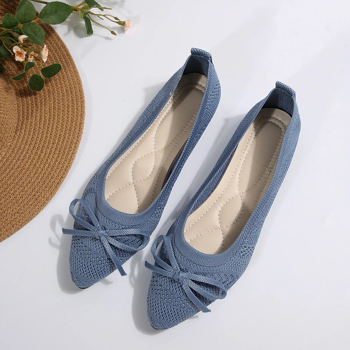 Pointy Toe Slip-On Ballet Flats