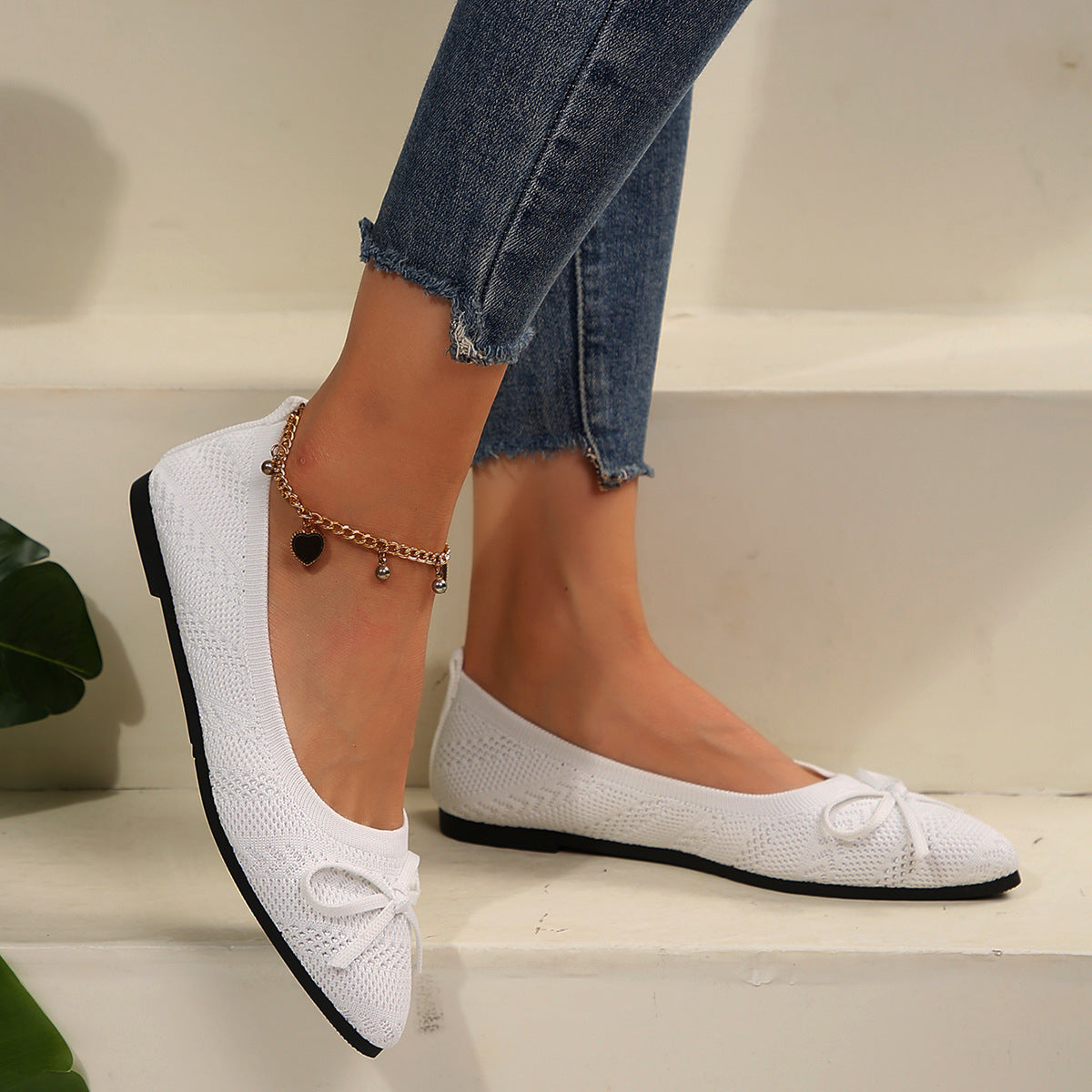Pointy Toe Slip-On Ballet Flats