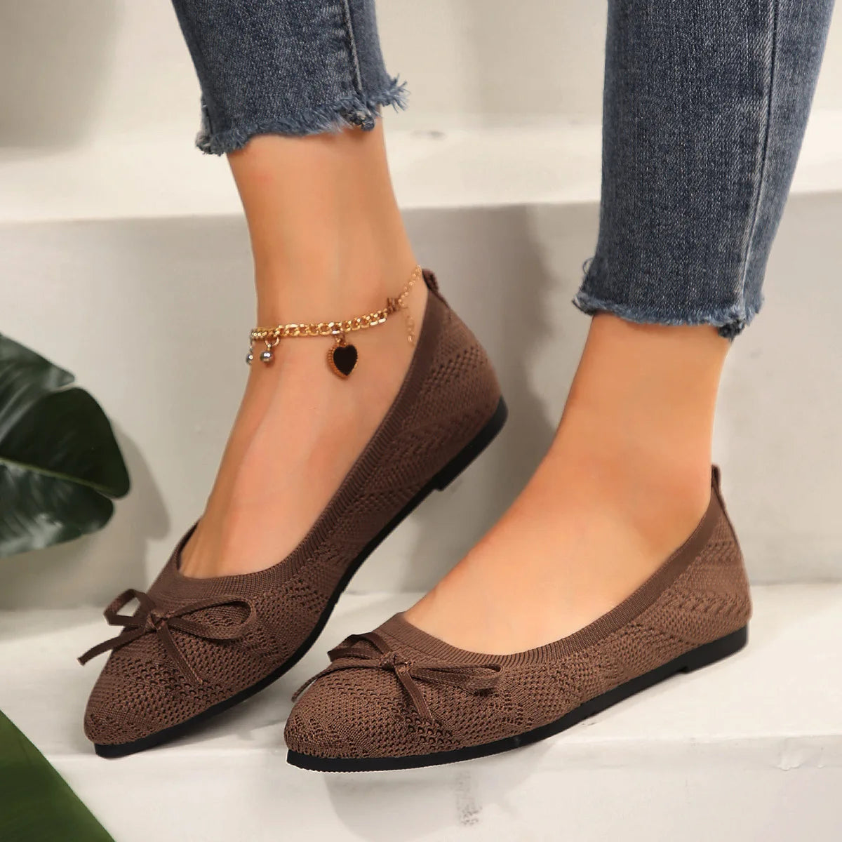 Pointy Toe Slip-On Ballet Flats