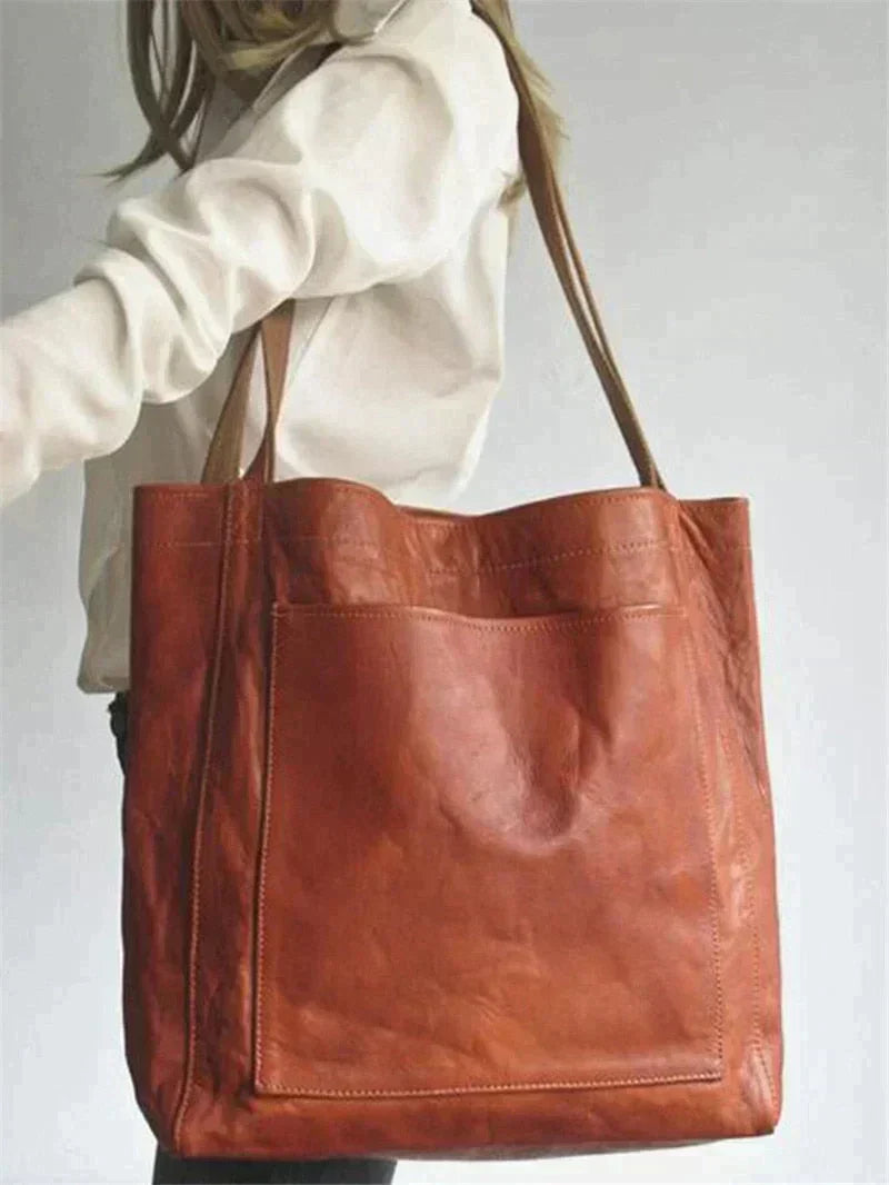 Women's Classic PU Leather Tote Bag
