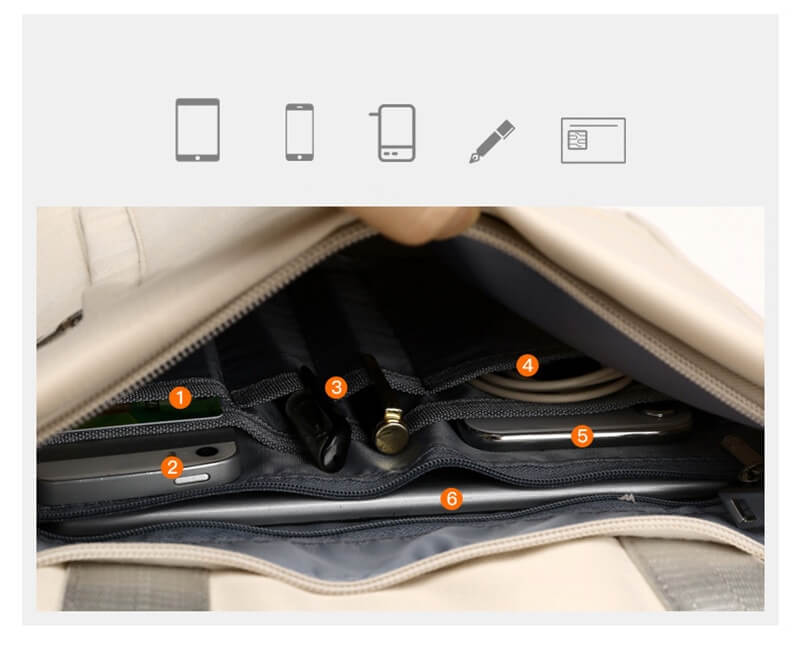 Secure Anti-Theft Backpack with Hidden Zippers