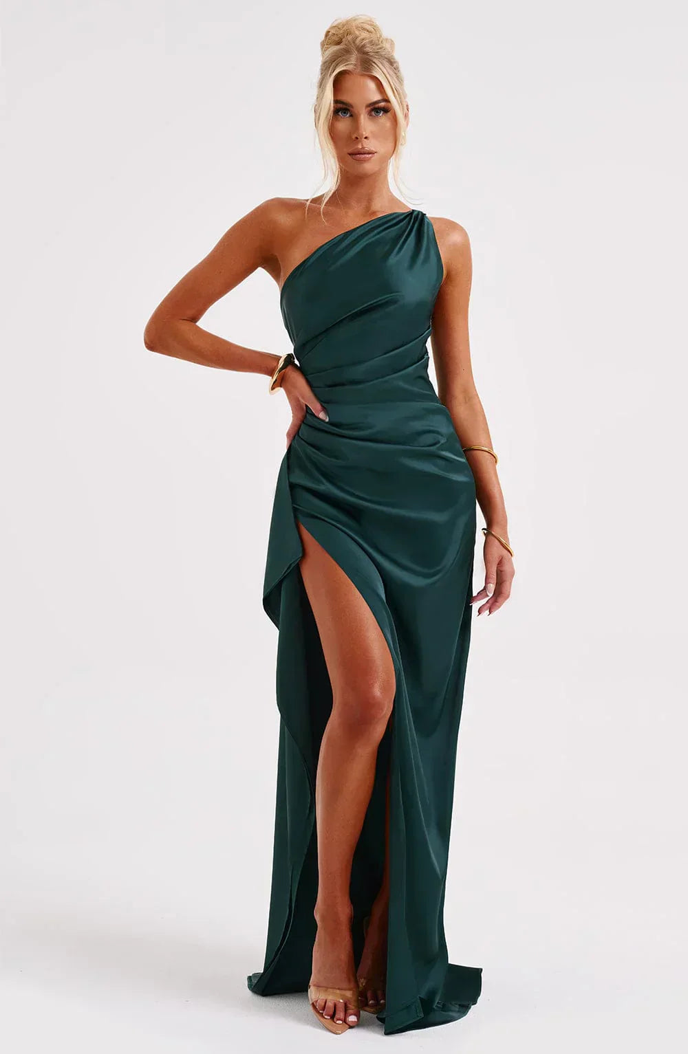 Women's Jaida Satin One-Shoulder Evening Dress