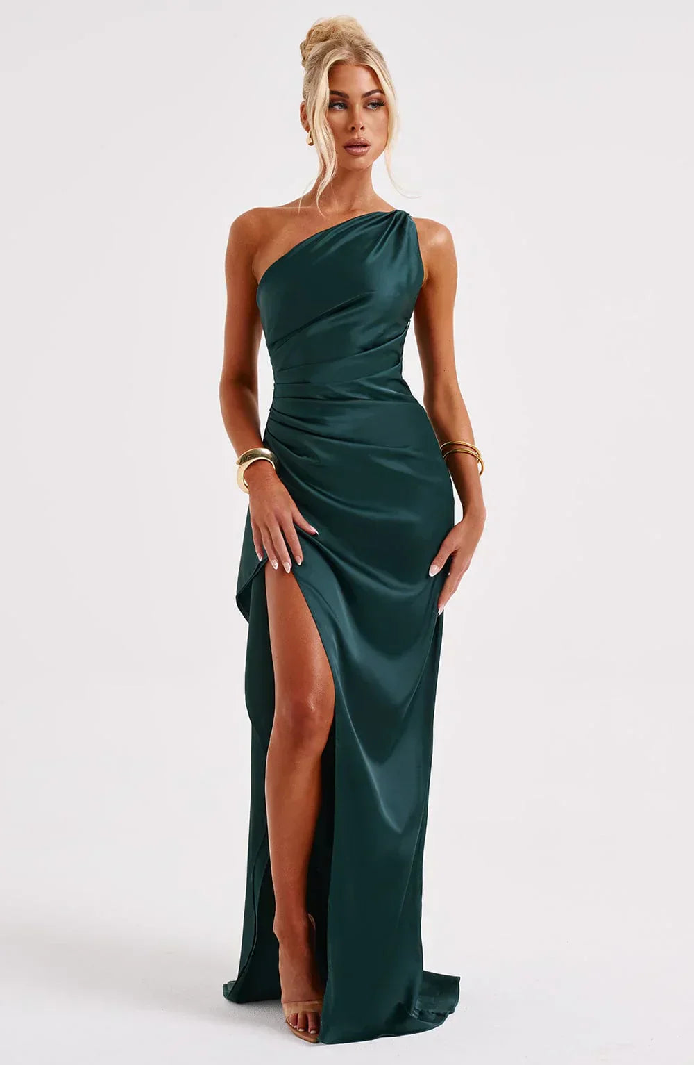 Women's Jaida Satin One-Shoulder Evening Dress