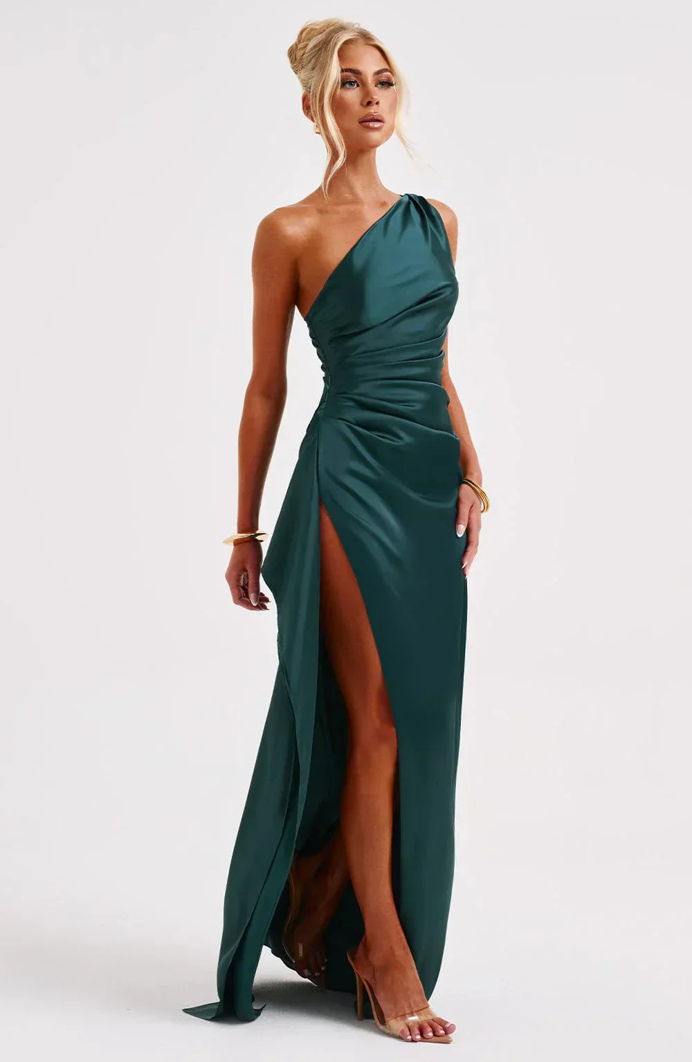 Women's Jaida Satin One-Shoulder Evening Dress