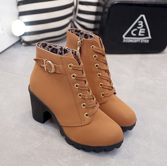 Ava Lace-Up Ankle Boots