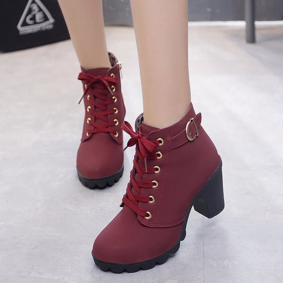 Ava Lace-Up Ankle Boots