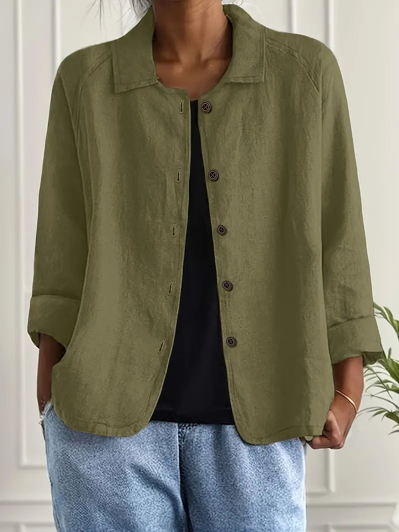 Lightweight Cotton Linen Shirt Cardigan
