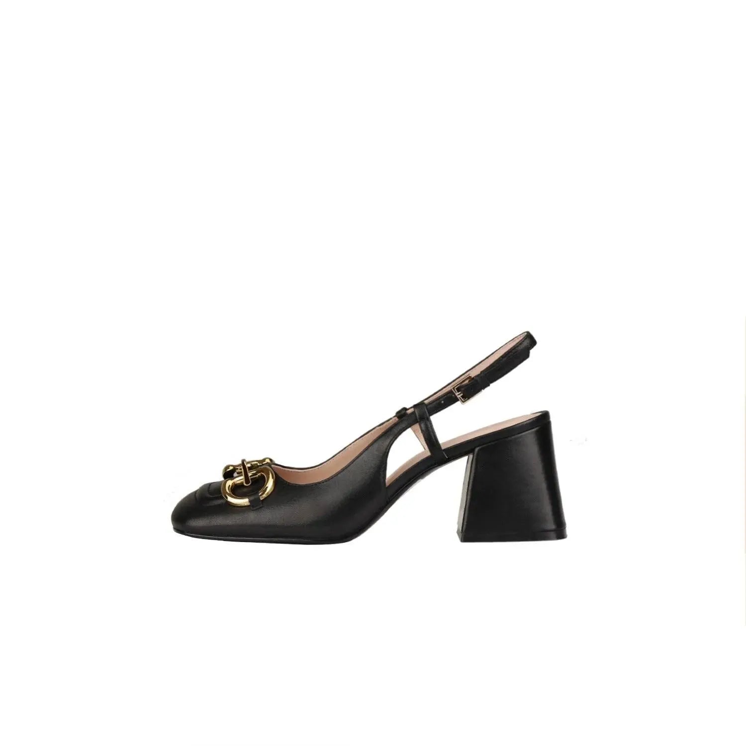 Retro Buckle High Heel Shoes