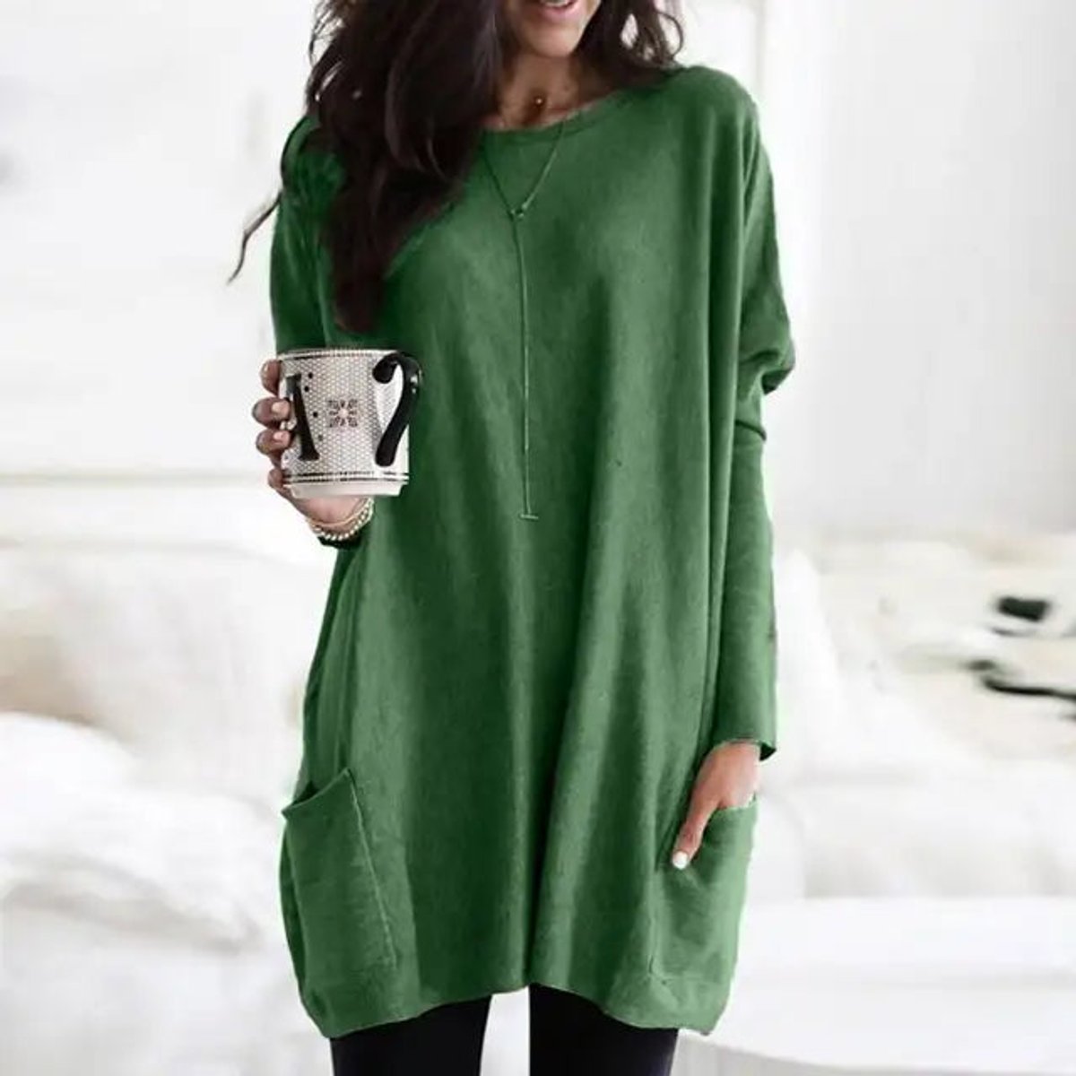 Aurelia Oversized Pocket Tunic Sweater