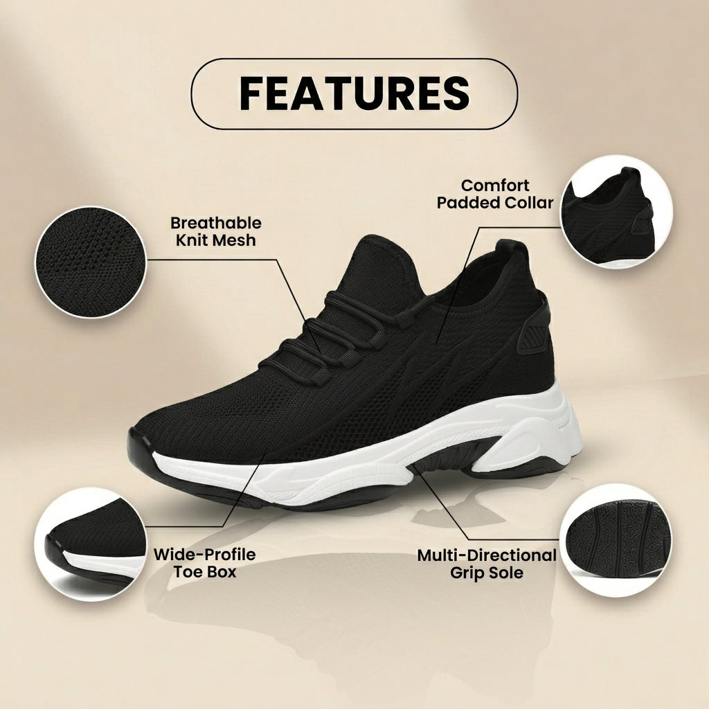 Chic Orthopedic Sneakers Two-Tone Design