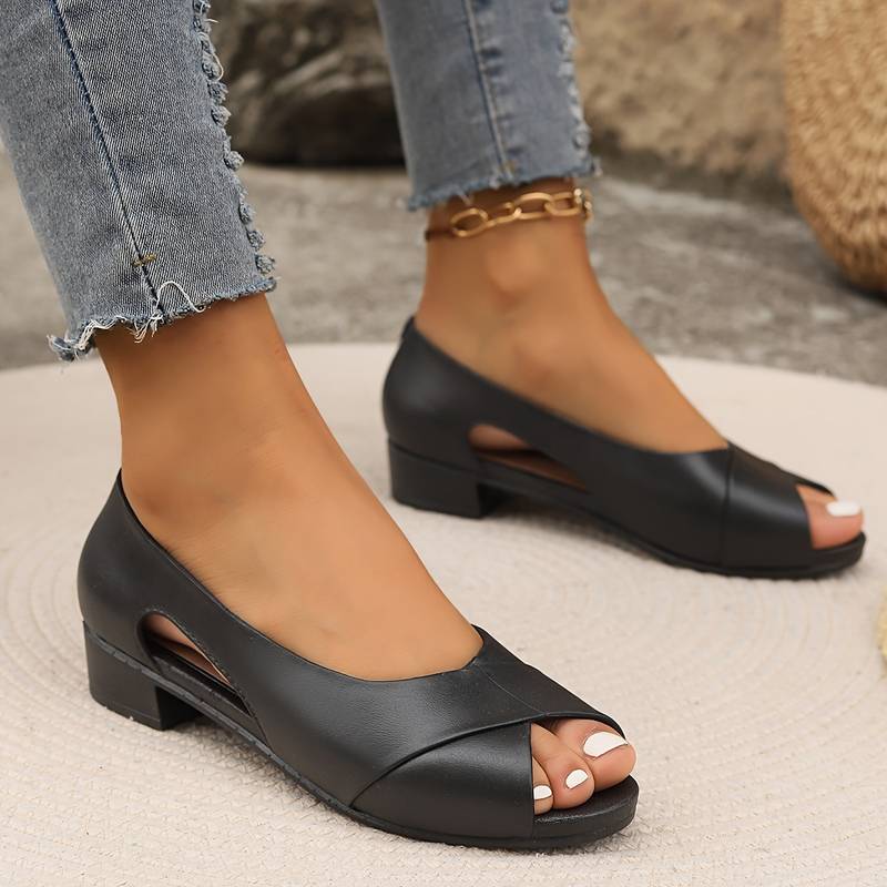 Orthopedic Heeled Sandals With Cushioned Footbed