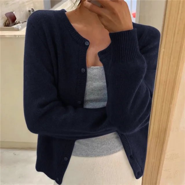 Elowen Soft Knit Button-Front Cardigan