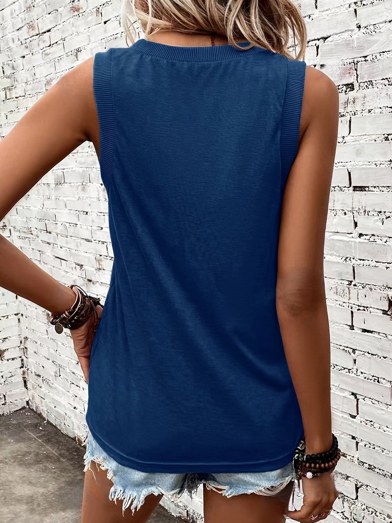 Sleeveless V-Neck Tank Top